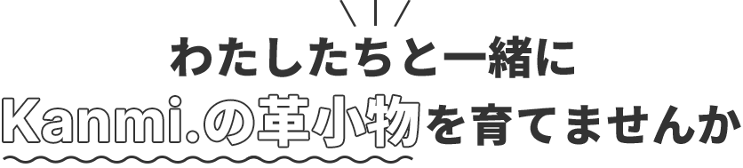 わたしたちと一緒にKanmiの革小物を育てませんか？