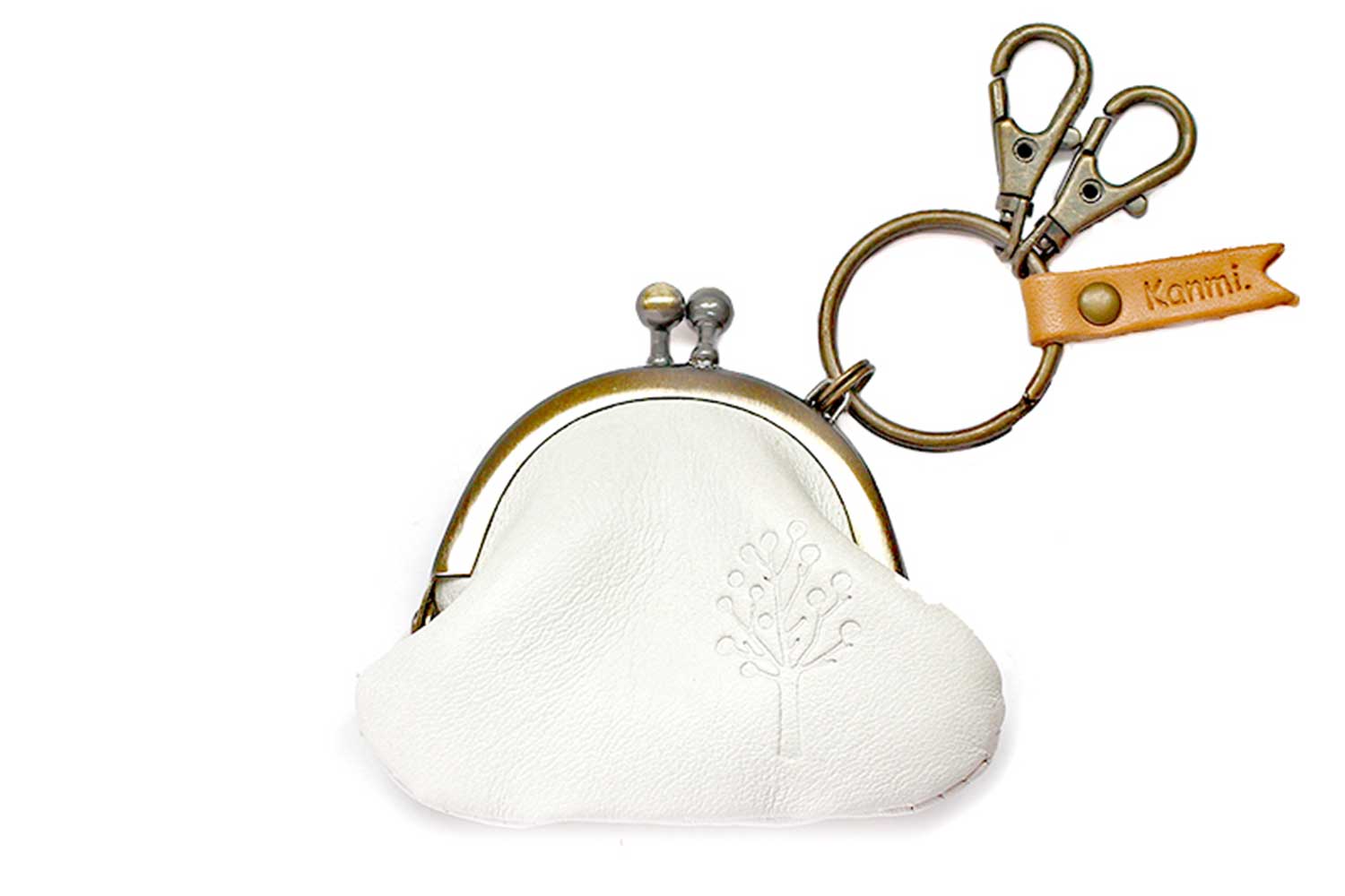 Drop Tree small Gamaguchi keyring / White