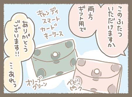 キャンディスマートカードキーケースを２つ選んで頂きました。