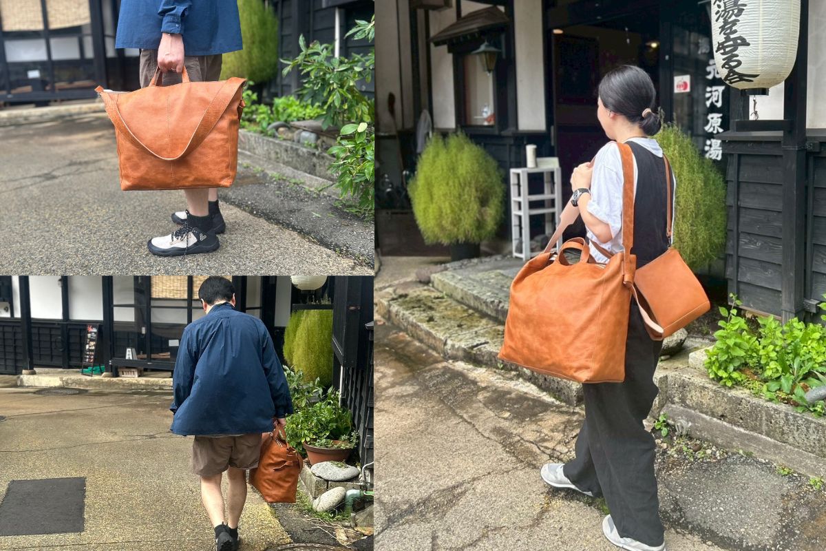 fuwariトートショルダー（L）の着用・商品写真