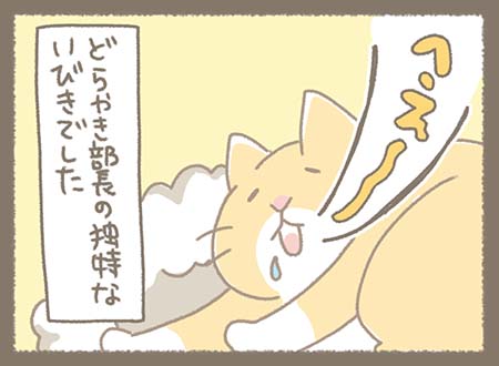 原因は看板ネコ兼部長・どらやきの独特ないびきだった