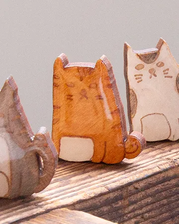 クリアウッド ねこno ブローチ トラ