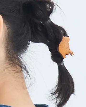 クリアウッド ねこno ヘアゴム 寝ころびトラ