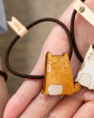 クリアウッド ねこno ヘアゴム トラ