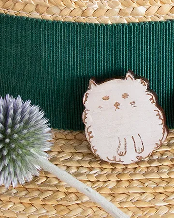 クリアウッド ねこno ブローチ フワ