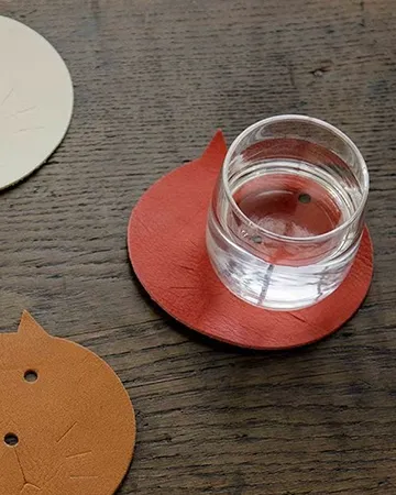 ネコ コースター レッド