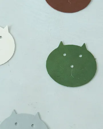 ネコ コースター グリーン