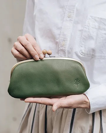 ドロップツリー木玉 ロング がま口 ウォレット